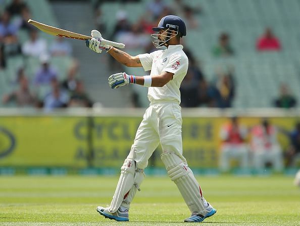 In 2014 Kohli became the first player to score 2 centuries on captaincy debut